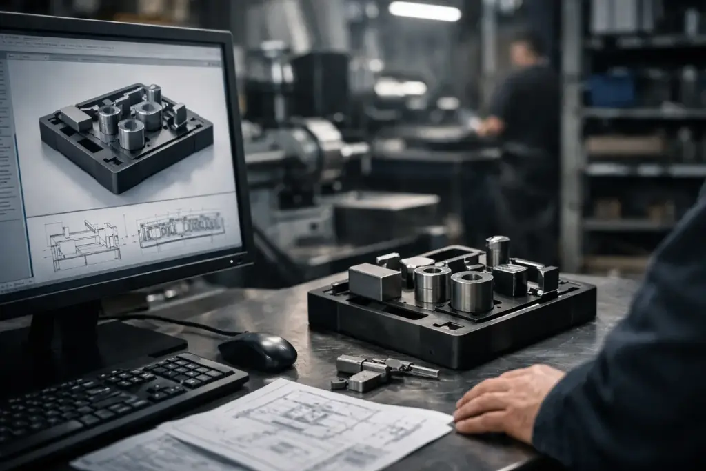 CAD-Planung für Werkstückträger im Betrieb
