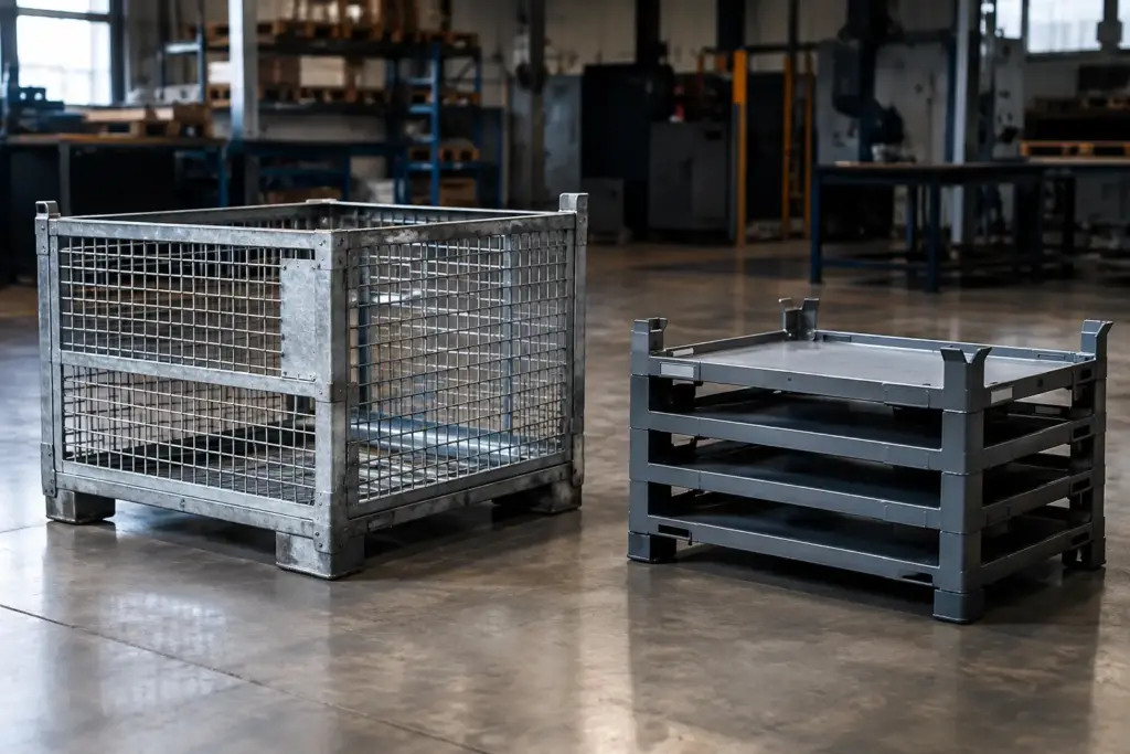 Gitterboxen oder Werkstückträger vergleichen