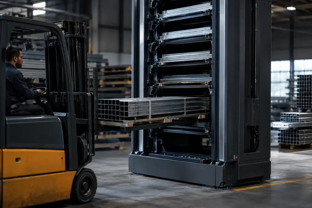 Koppelturm spart Logistikkosten im Praxisfall
